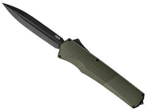 Tekto A5 Spry Dagger 3.5" OTF Knife, OD Green Aluminum