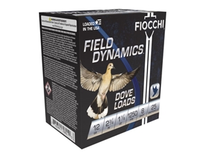 Fiocchi Field Dynamics Dove & Quail 12GA 2 3/4" #8 Shot 25rd