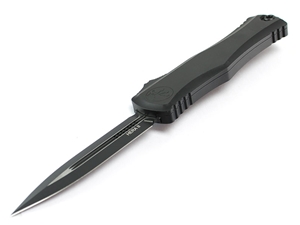Microtech Hera II Tactical 4" OTF Double Edge Dagger, Black/Black