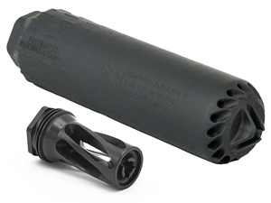 HuxWrx Flow 556 Ti Suppressor w/ Flash Hider-QD 556, Black