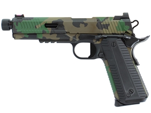 Nighthawk Agent 2 Government Recon IOS TB .45ACP 5" Pistol, M81 Woodlands Camo