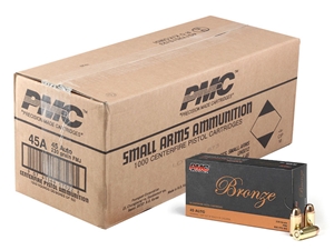 PMC Bronze .45ACP 230gr FMJ 1000rd Bulk Case