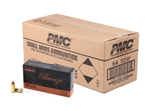PMC Bronze 9mm 115gr FMJ 1000rd Bulk Case