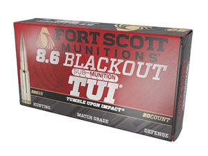 Fort Scott Munitions 8.6 Blackout Subsonic TUI 285gr 20rd