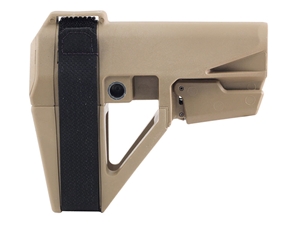 SB Tactical SBA5 AR15 Adjustable Pistol Stabilizing Brace, FDE