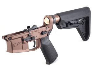 Aero Precision M4E1 Pro Ambi Complete Lower Receiver w/MOE Grip & SL Stock, Kodiak Brown Anodized