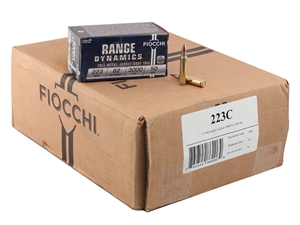 Fiocchi Rifle Shooting Dynamics .223REM 62gr FMJBT 1000rd Bulk Case