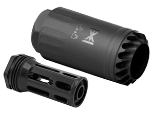HuxWrx Blastphemy Blast Deflector w/Flash Hider-QD 762, Black