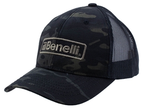 Benelli Logo Hat, Black Multicam