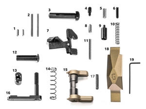 Geissele Ultra Duty Lower Parts Kit, Desert Dirt