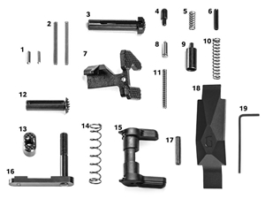 Geissele Ultra Duty Lower Parts Kit, Black
