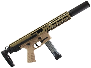 B&T GHM9 SD2 9mm Pistol Coyote Tan w/ Print-X RBS Suppressor