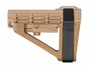 SB Tactical SBA4 AR15 Adjustable Pistol Stabilizing Brace, FDE