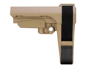 SB Tactical SBA3 AR15 Adjustable Pistol Stabilizing Brace, FDE