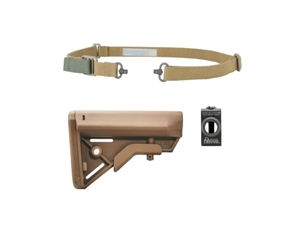 Blue Force Gear M4 Modern Combat Sling Kit w/QD Mount & B5 Bravo Stock, Coyote Brown
