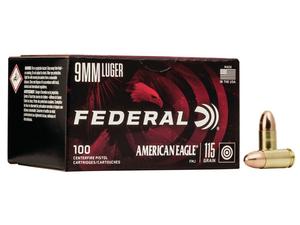 Federal AE 9mm 115gr FMJ 100rd