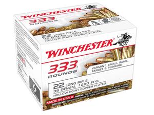 Winchester 22LR 36gr Copper Plated Hollow Point 333rd