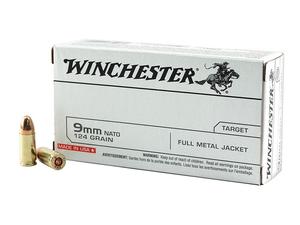 Winchester USA 9mm 124gr FMJ 50rd