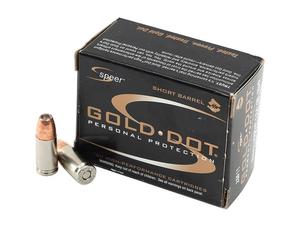 Speer Gold Dot Short Barrel 9mm +P 124gr 20rd