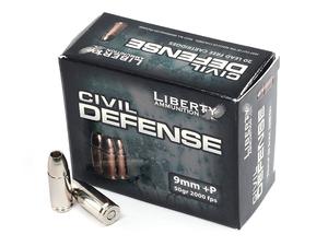 Liberty Ammunition Civil Defense 9mm+P 50gr 20rd