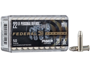 Federal Premium Personal Defense .22LR 29gr Punch Flat Nose 50rd